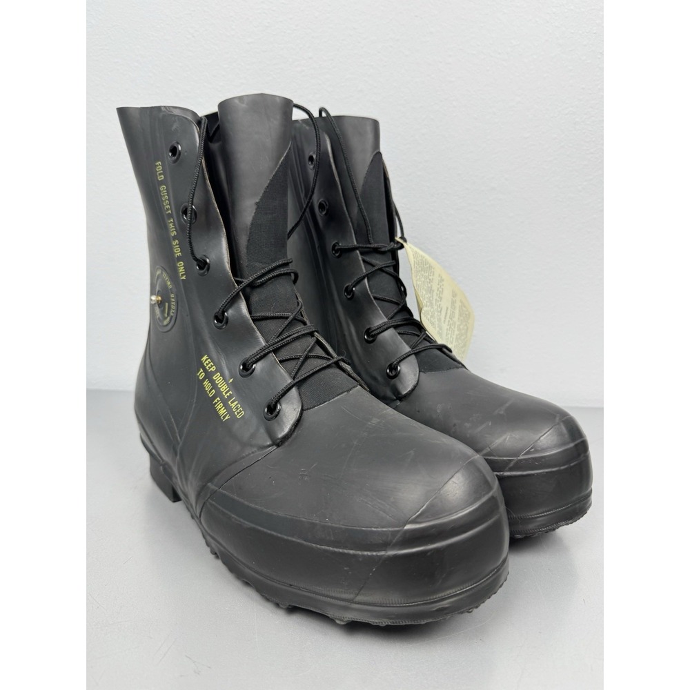 Vintage Beta Bunny Boots Mens 10 R Black Rubber Military Paratrooper Mickey 70s